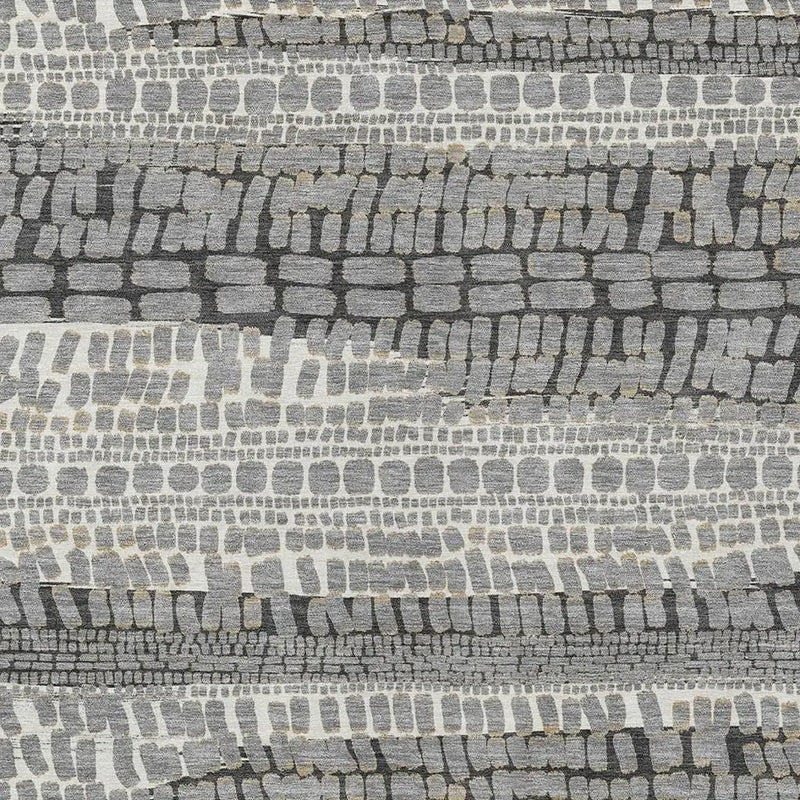 9' X 12' Gray And Graphite Abstract Washable Indoor Outdoor Area Rug Homeroots Outdoor