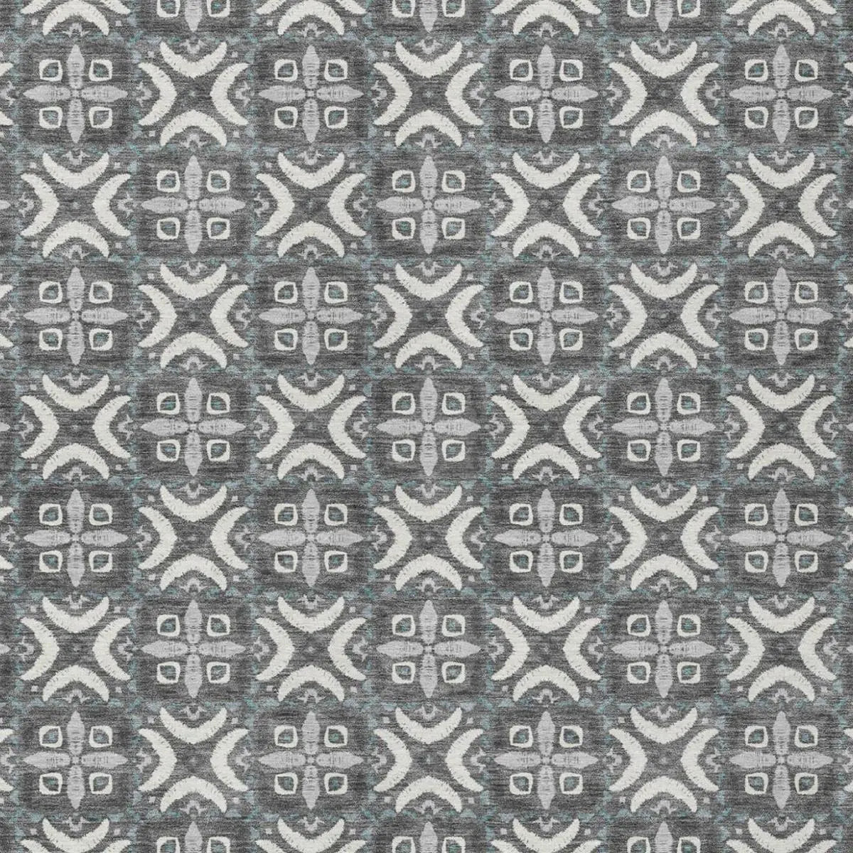 9' X 12' Gray And Graphite Geometric Washable Indoor Outdoor Area Rug Homeroots Outdoor