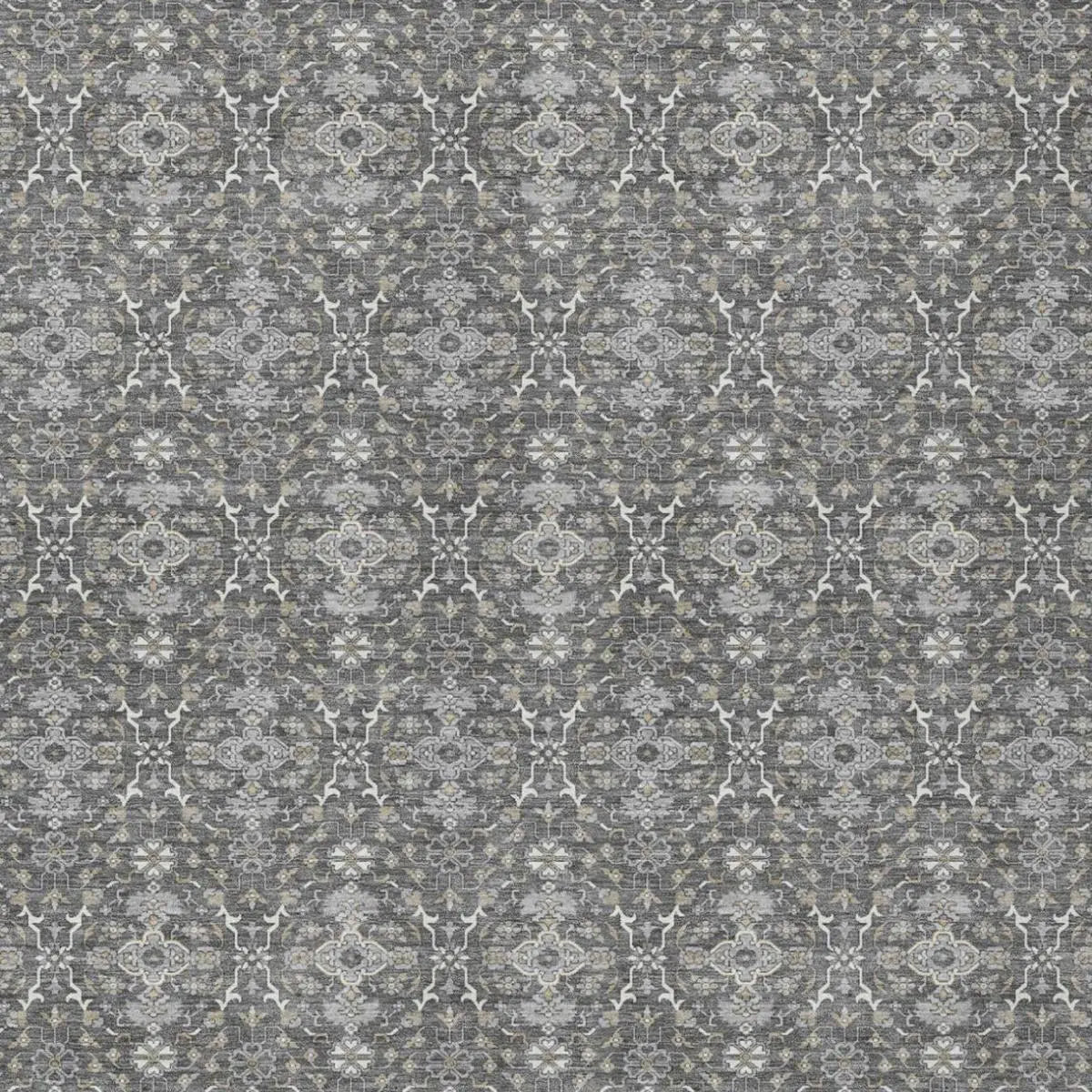 9' X 12' Gray And Graphite Oriental Washable Indoor Outdoor Area Rug Homeroots Outdoor
