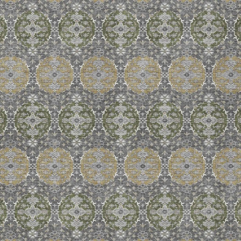 9' X 12' Gray And Graphite Striped Washable Indoor Outdoor Area Rug Homeroots Outdoor