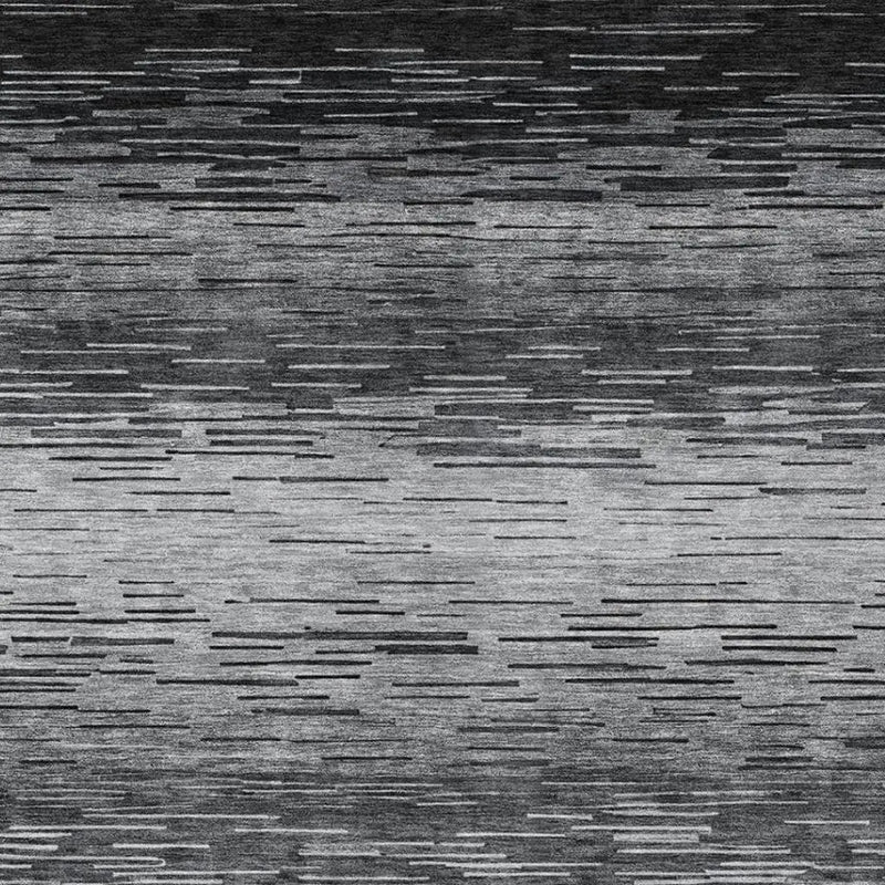 9' X 12' Gray And Graphite Striped Washable Indoor Outdoor Area Rug Homeroots Outdoor