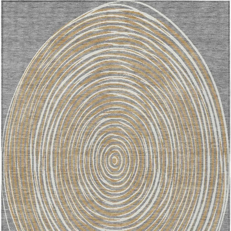 9' X 12' Gray And Ivory Geometric Washable Indoor Outdoor Area Rug Homeroots Outdoor