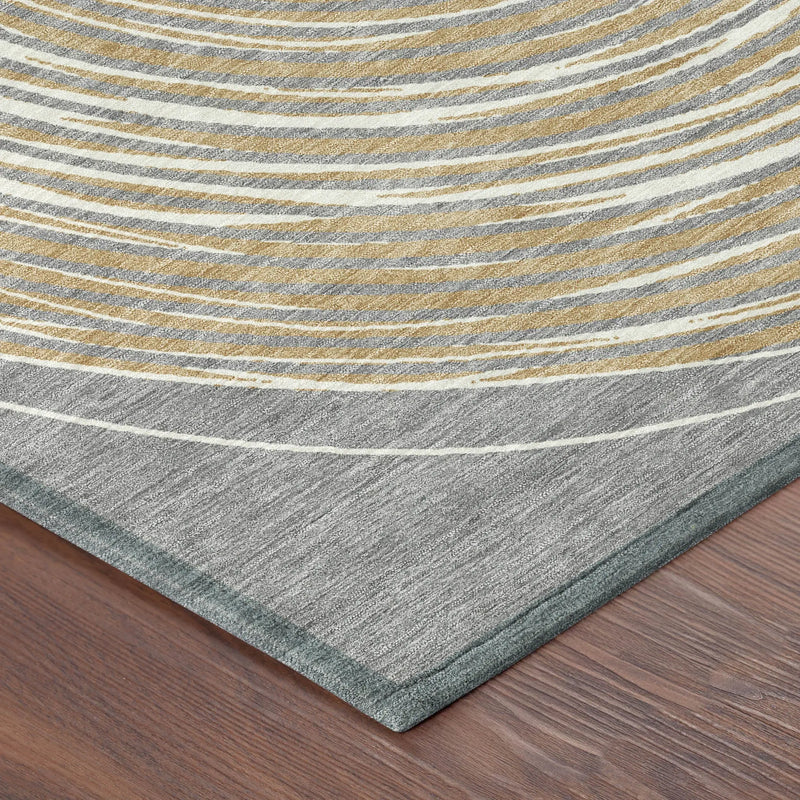 9' X 12' Gray And Ivory Geometric Washable Indoor Outdoor Area Rug Homeroots Outdoor