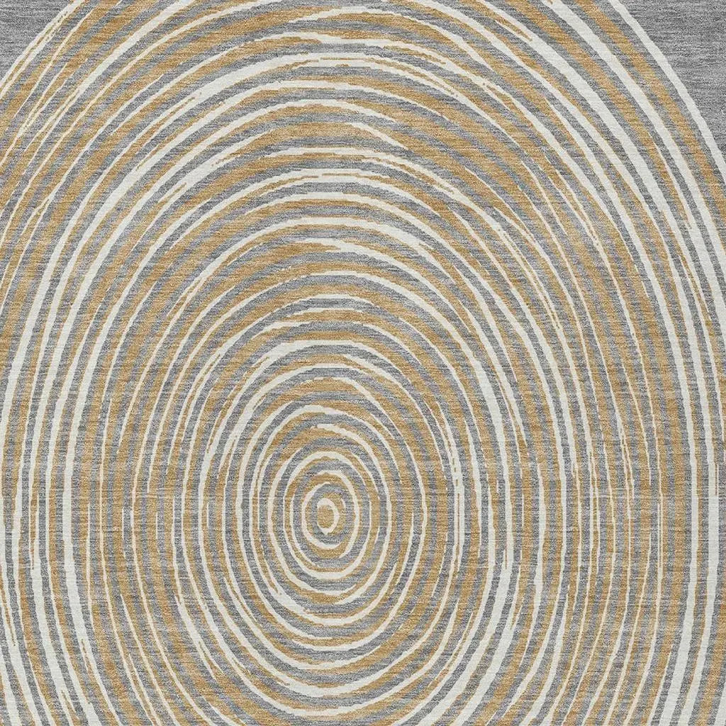 9' X 12' Gray And Ivory Geometric Washable Indoor Outdoor Area Rug Homeroots Outdoor