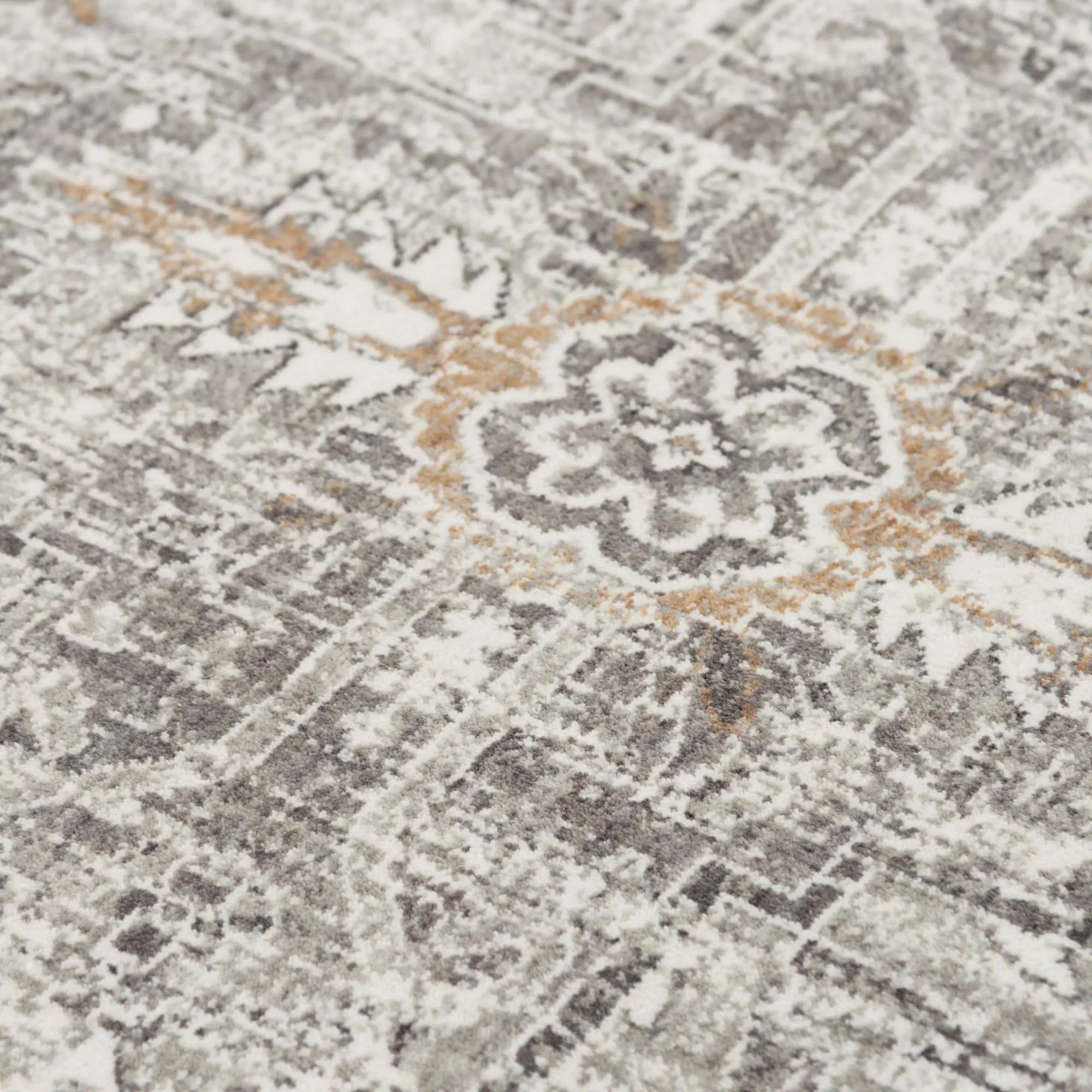 9' X 12' Gray And Ivory Medallion Hand Carved Handmade Area Rug Homeroots Home Decor