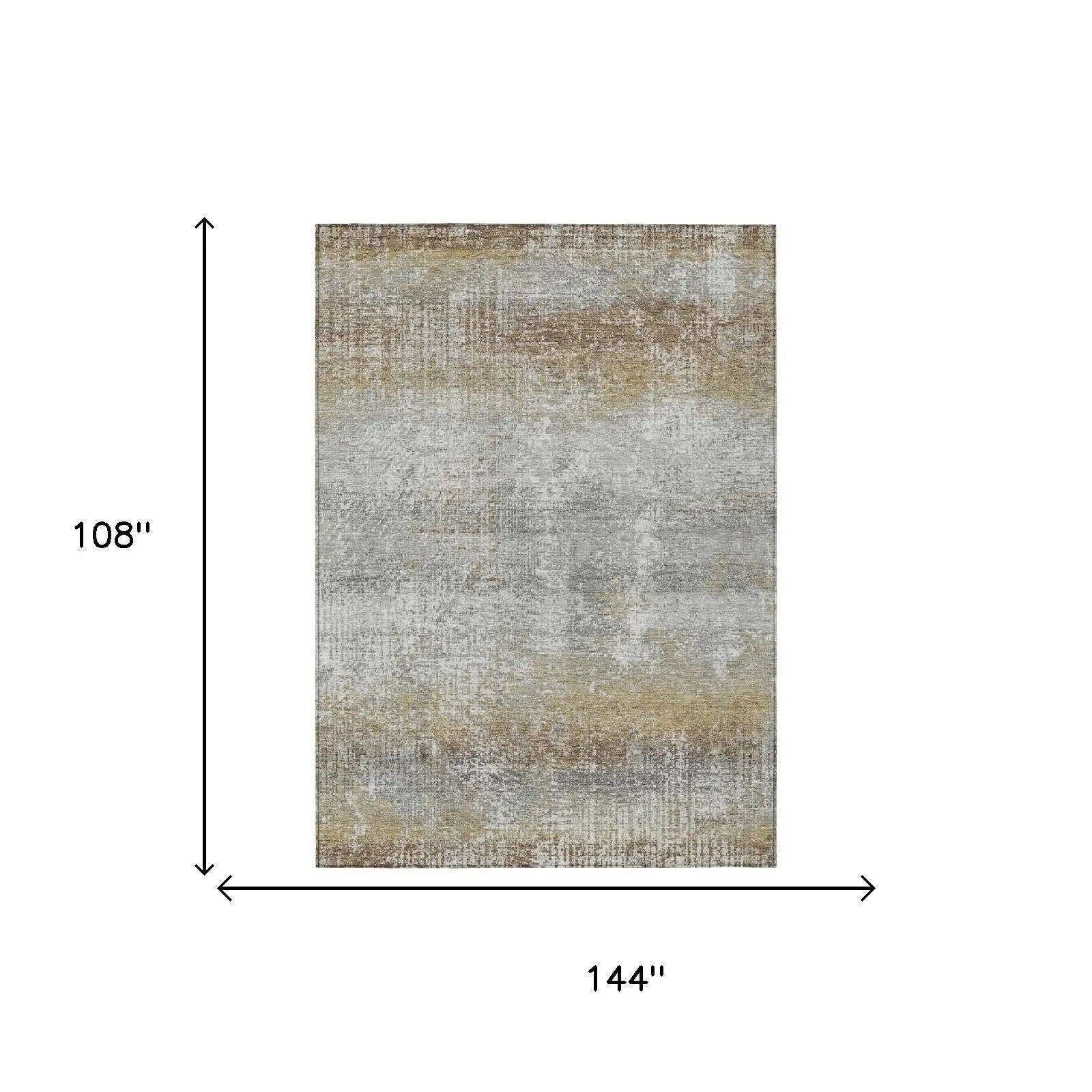9' X 12' Gray And Khaki Abstract Washable Indoor Outdoor Area Rug Homeroots Outdoor