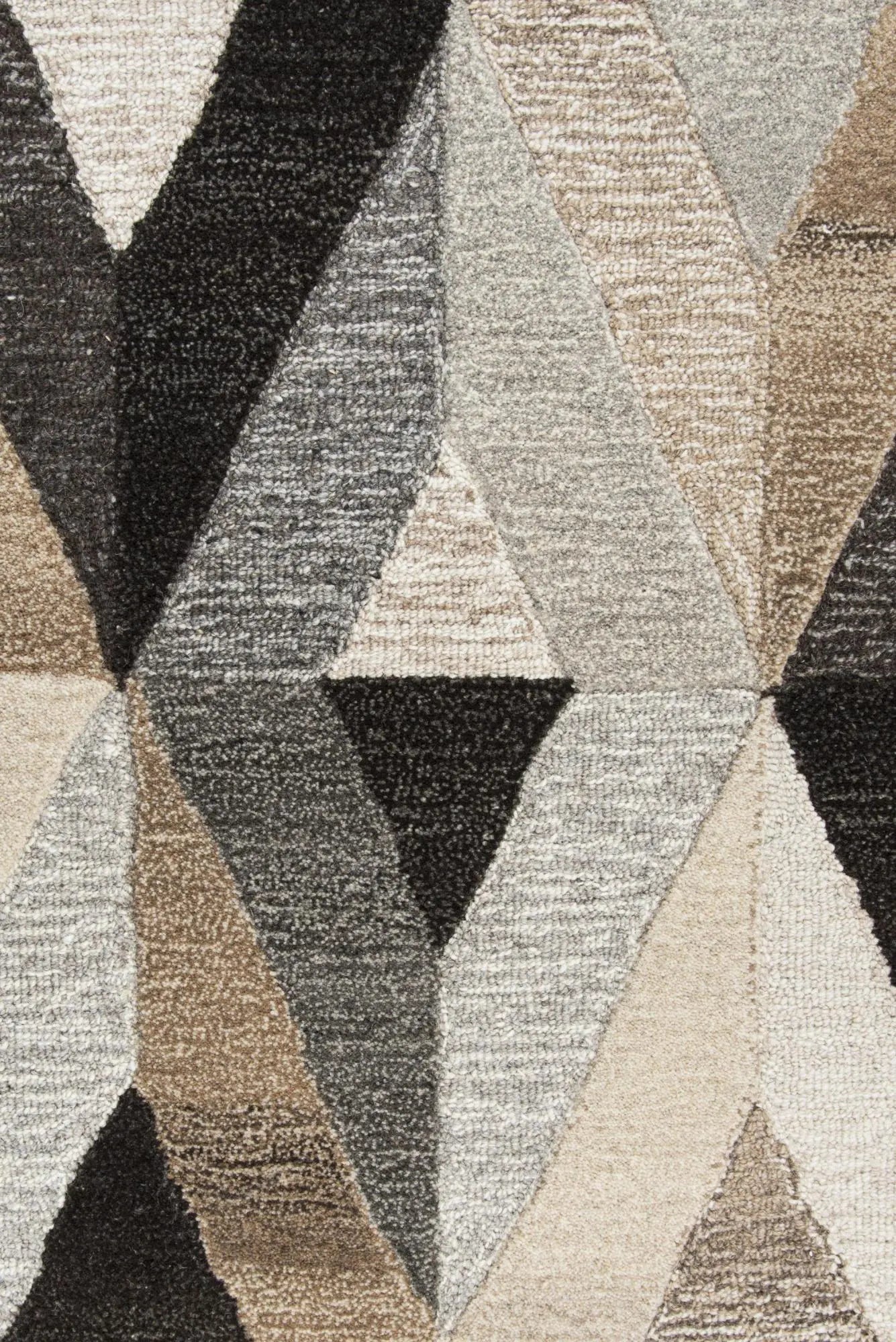 9' X 12' Gray And Natural Wool Geometric Hand Tufted Area Rug Homeroots Home Decor