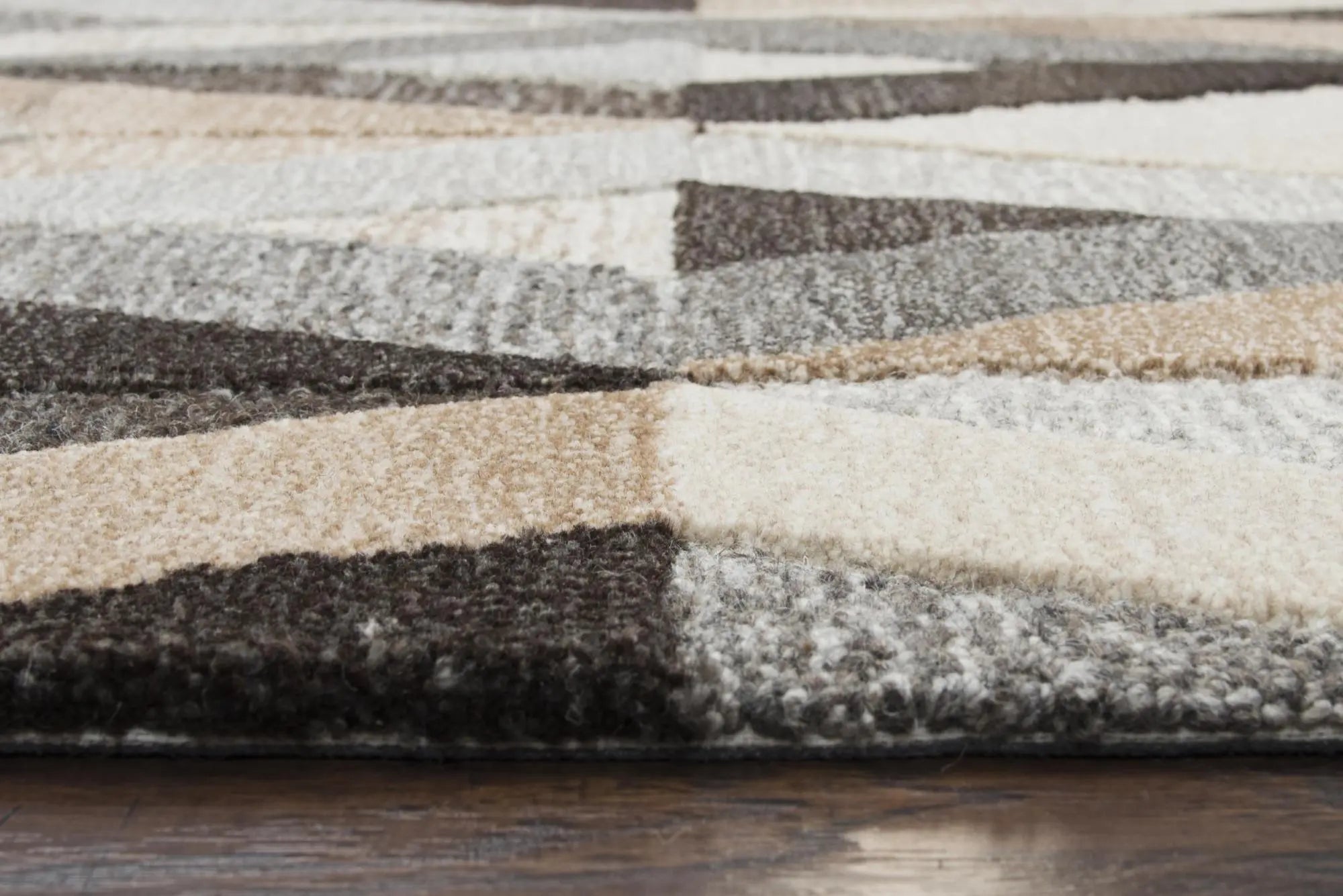 9' X 12' Gray And Natural Wool Geometric Hand Tufted Area Rug Homeroots Home Decor
