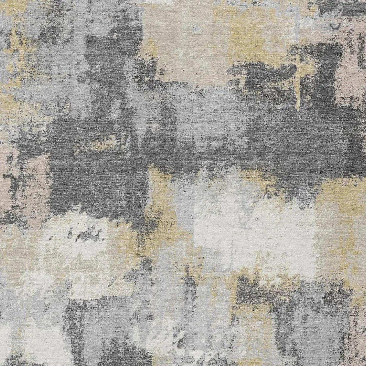 9' X 12' Gray And Silver Abstract Washable Indoor Outdoor Area Rug Homeroots Outdoor