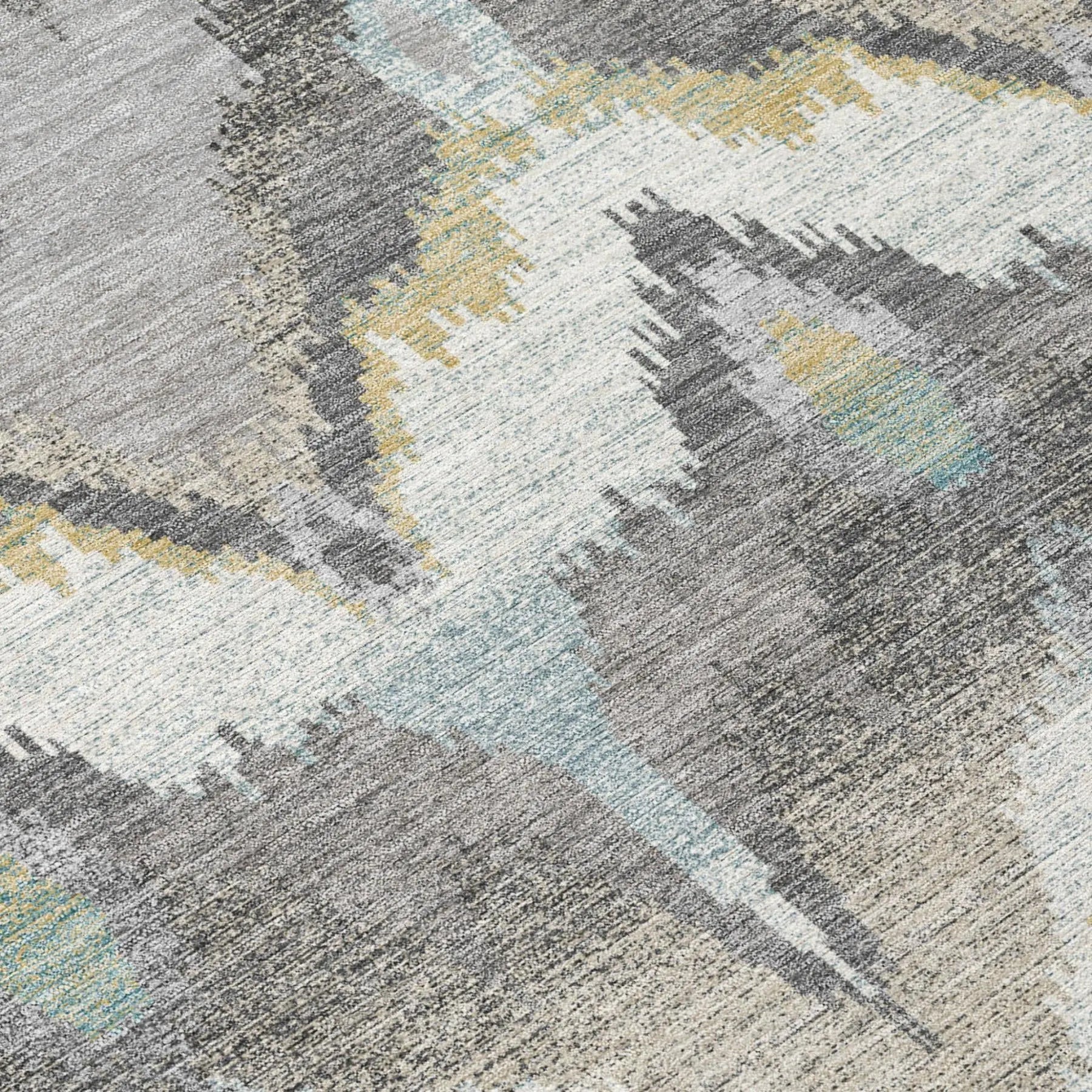 9' X 12' Gray And Silver Abstract Washable Indoor Outdoor Area Rug Homeroots Outdoor