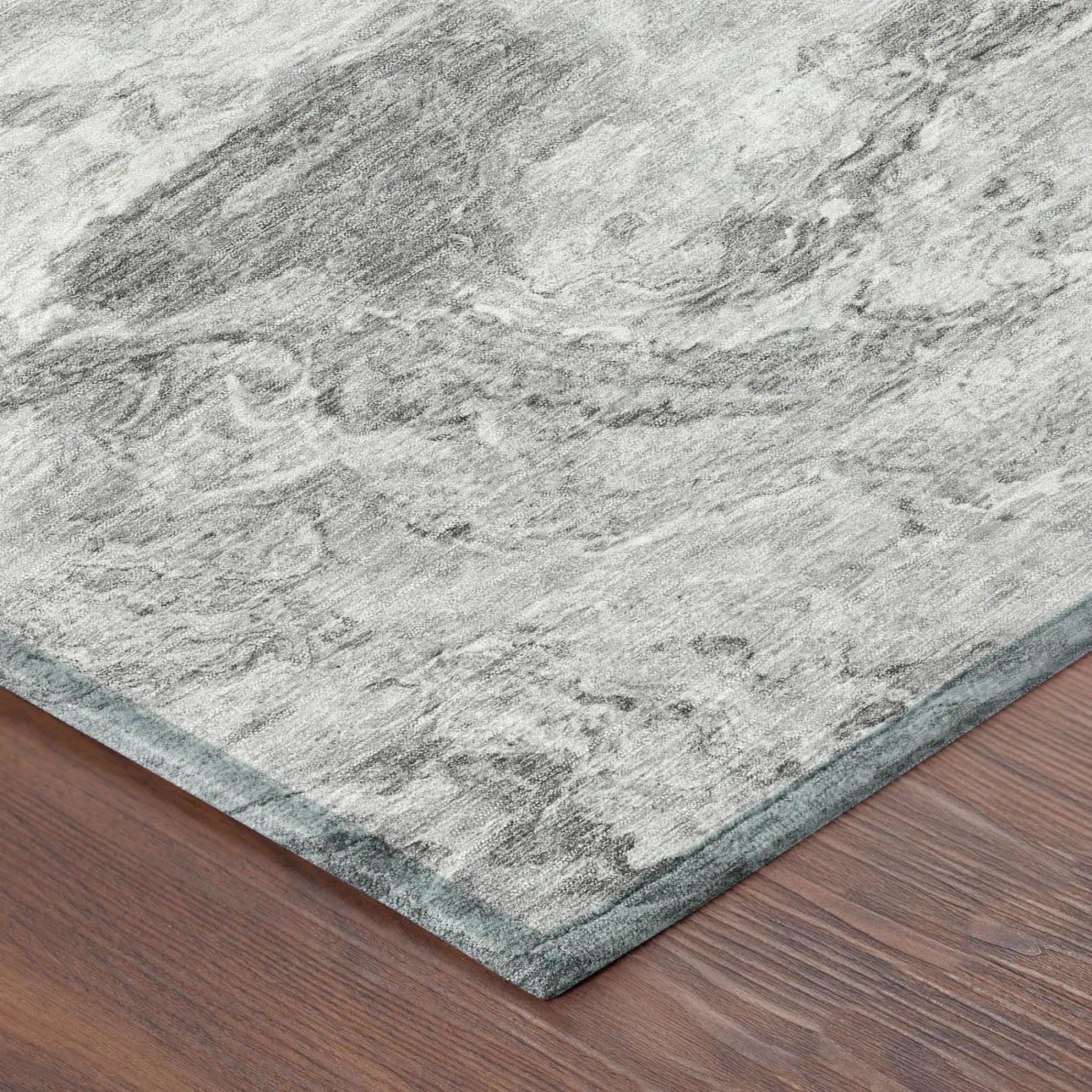 9' X 12' Gray And Silver Abstract Washable Indoor Outdoor Area Rug Homeroots Outdoor