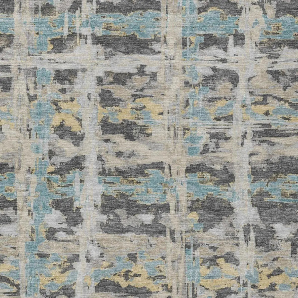 9' X 12' Gray And Silver Abstract Washable Indoor Outdoor Area Rug Homeroots Outdoor