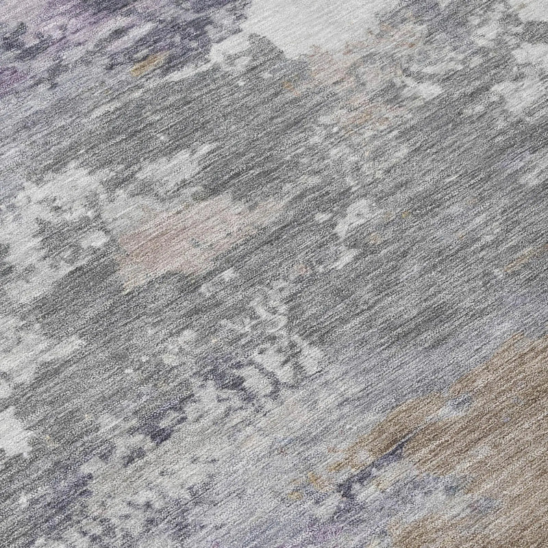 9' X 12' Gray And Silver Abstract Washable Indoor Outdoor Area Rug Homeroots Outdoor