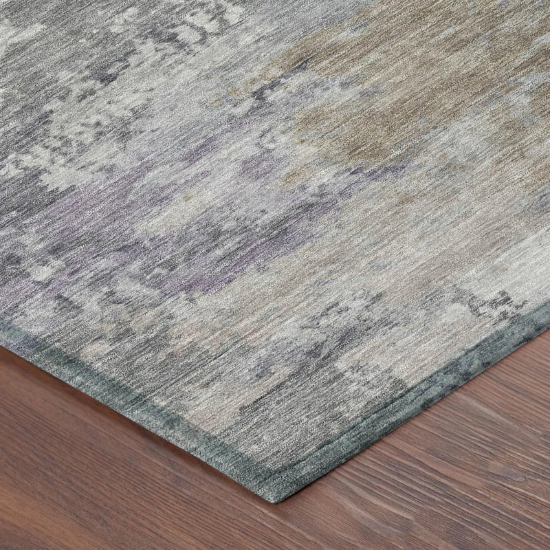 9' X 12' Gray And Silver Abstract Washable Indoor Outdoor Area Rug Homeroots Outdoor