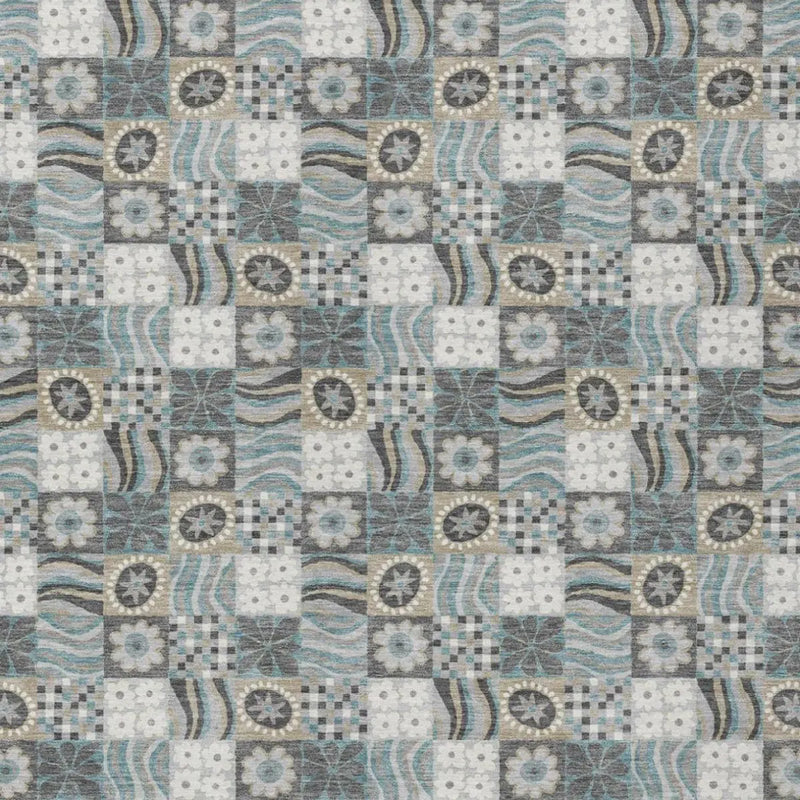 9' X 12' Gray And Silver Floral Washable Indoor Outdoor Area Rug Homeroots Outdoor