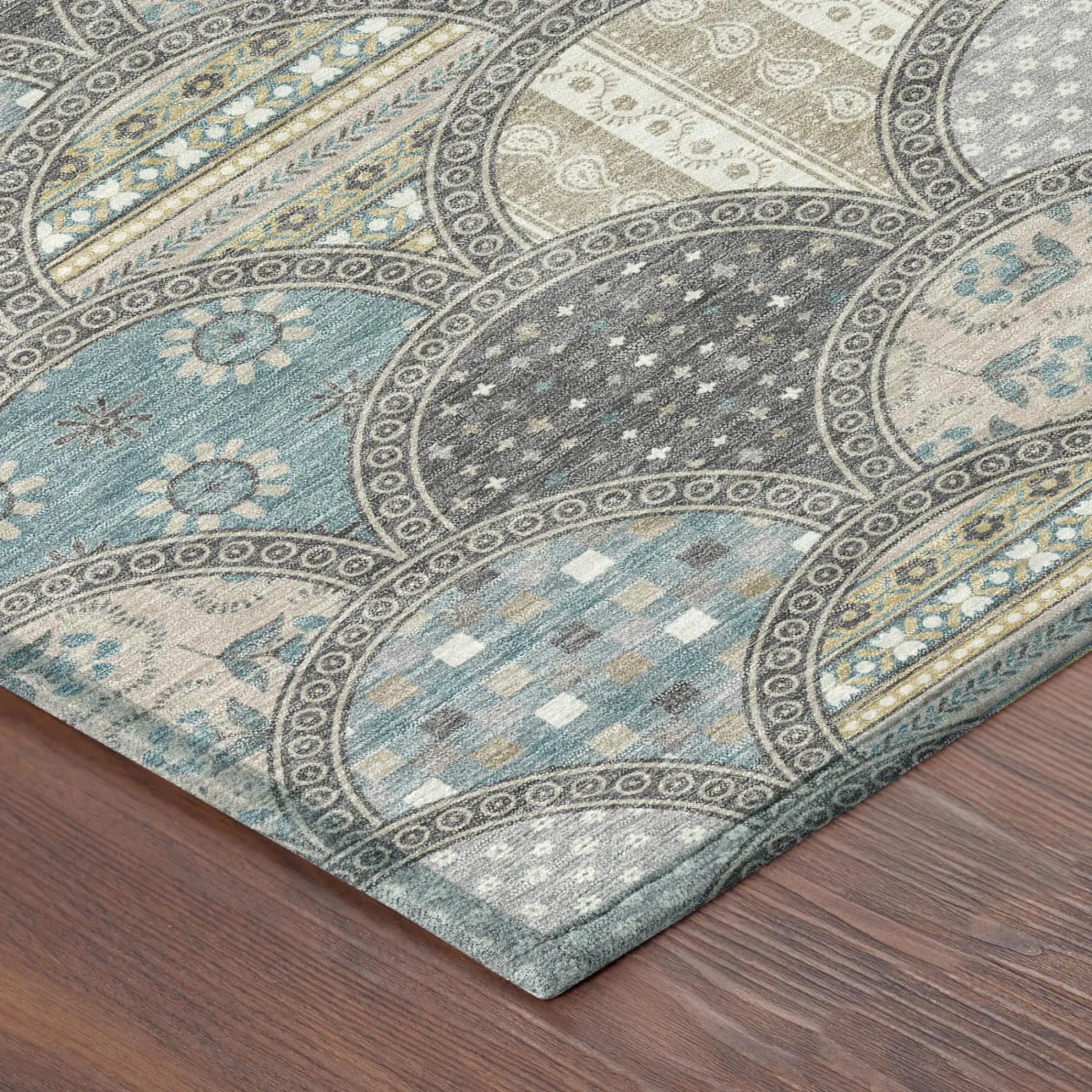 9' X 12' Gray And Silver Geometric Washable Indoor Outdoor Area Rug Homeroots Outdoor