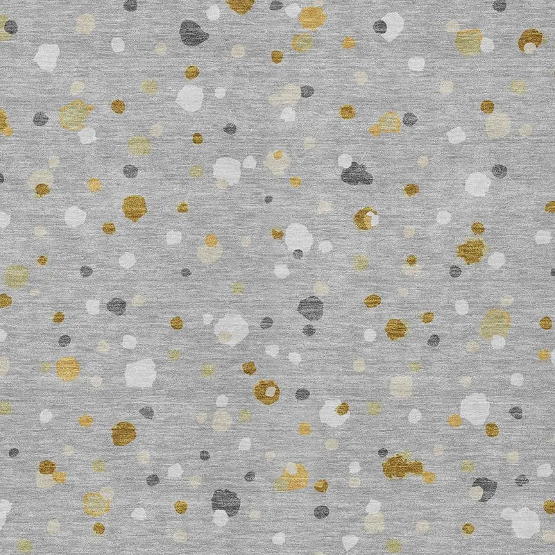 9' X 12' Gray And Silver Geometric Washable Indoor Outdoor Area Rug Homeroots Outdoor