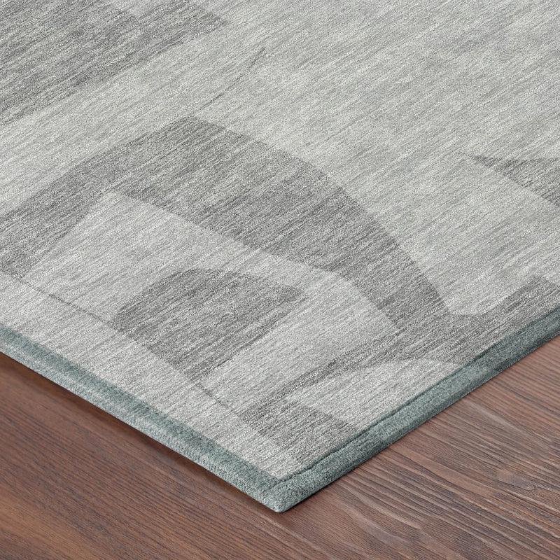 9' X 12' Gray And Silver Geometric Washable Indoor Outdoor Area Rug Homeroots Outdoor