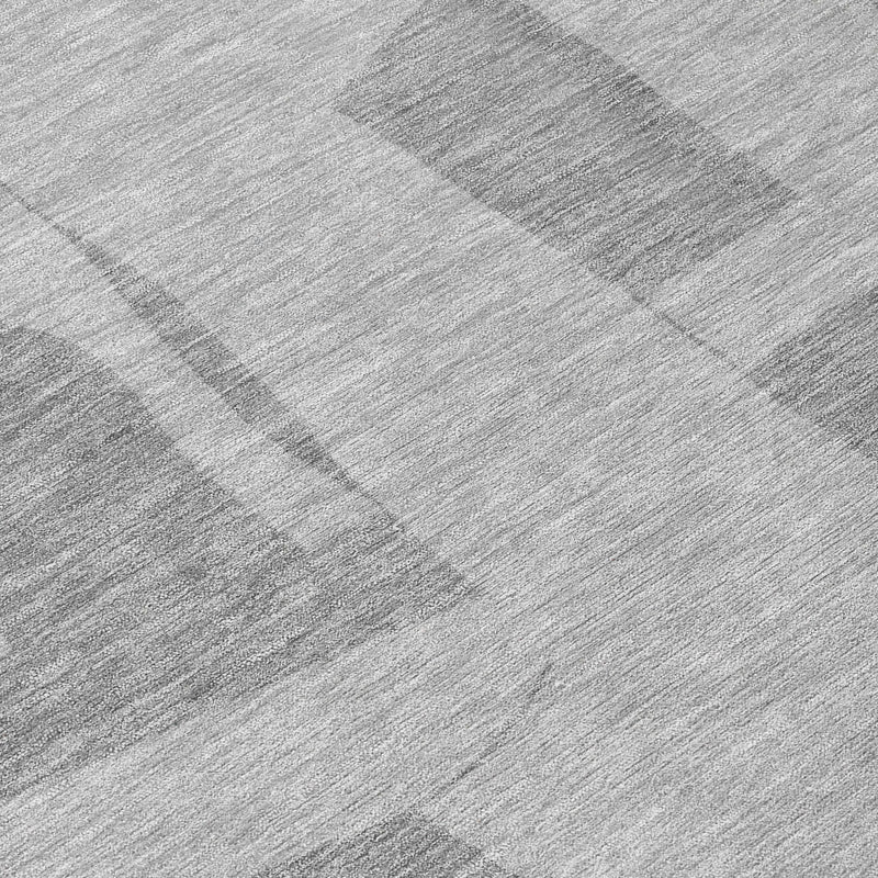 9' X 12' Gray And Silver Geometric Washable Indoor Outdoor Area Rug Homeroots Outdoor