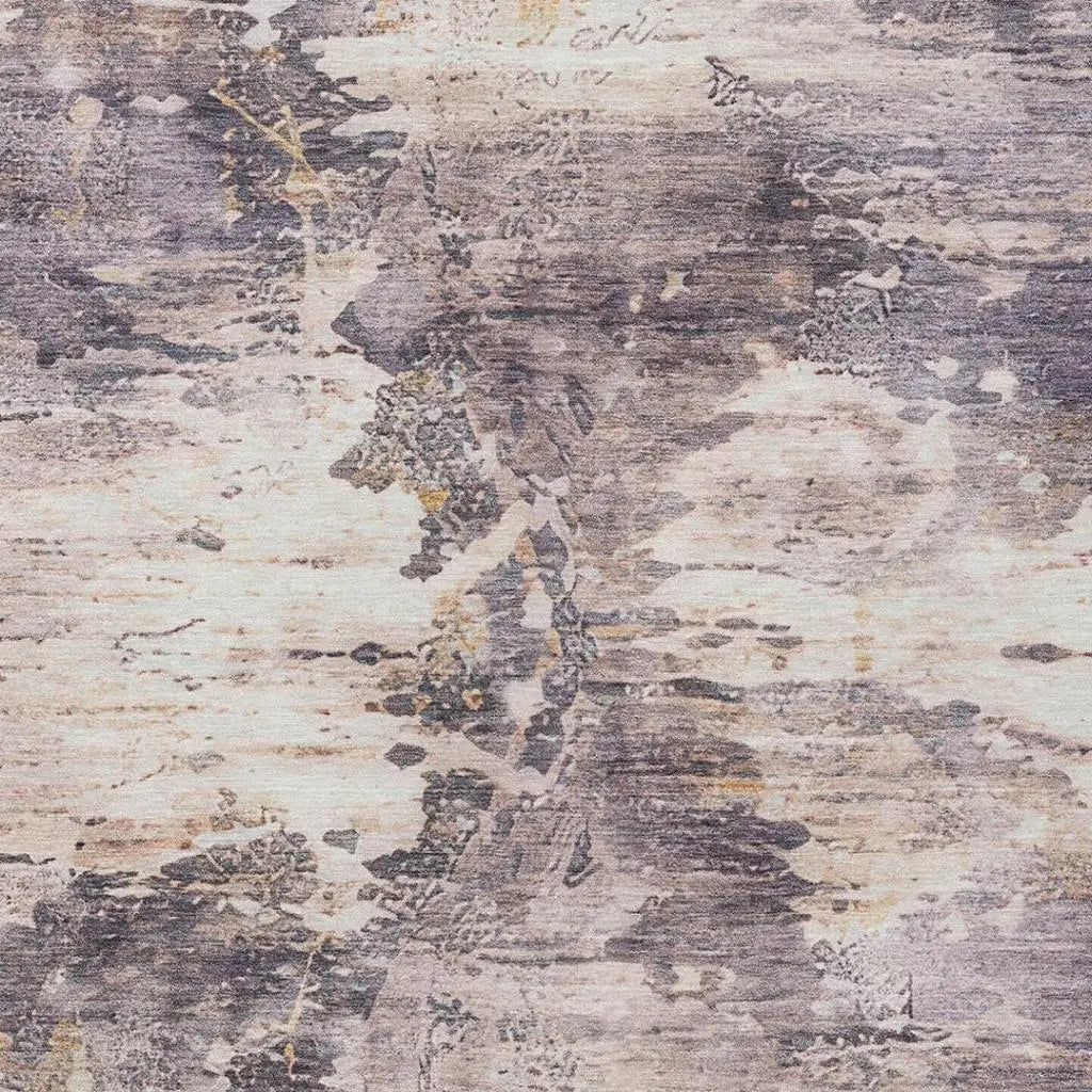 9' X 12' Gray And Tan Abstract Washable Indoor Outdoor Area Rug Homeroots Outdoor