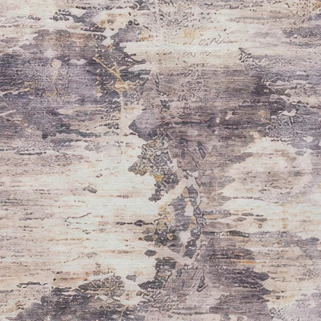 9' X 12' Gray And Tan Abstract Washable Indoor Outdoor Area Rug Homeroots Outdoor