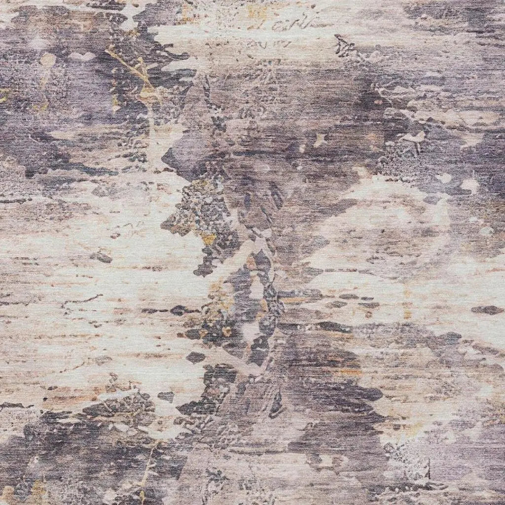 9' X 12' Gray And Tan Abstract Washable Indoor Outdoor Area Rug Homeroots Outdoor