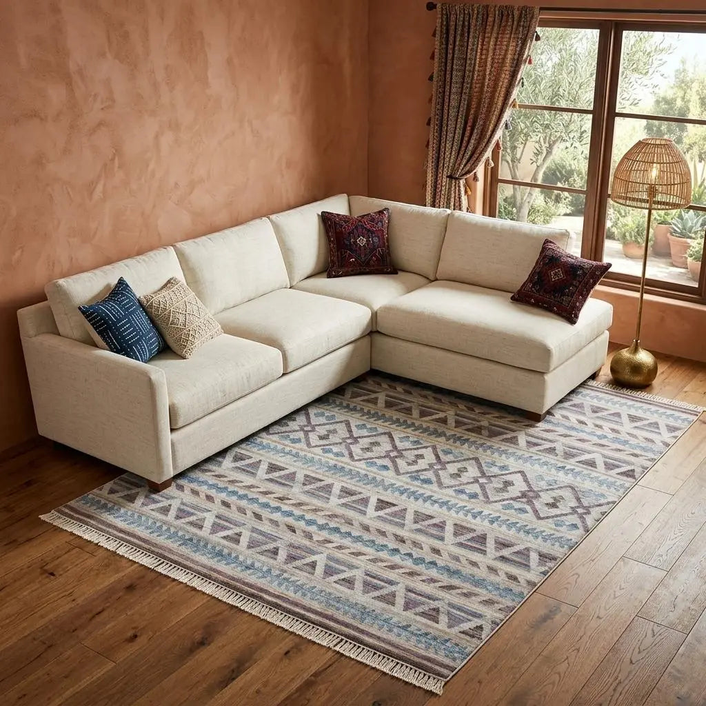 9' X 12' Gray And Tan Jute Geometric Hand Woven Area Rug Homeroots Home Decor
