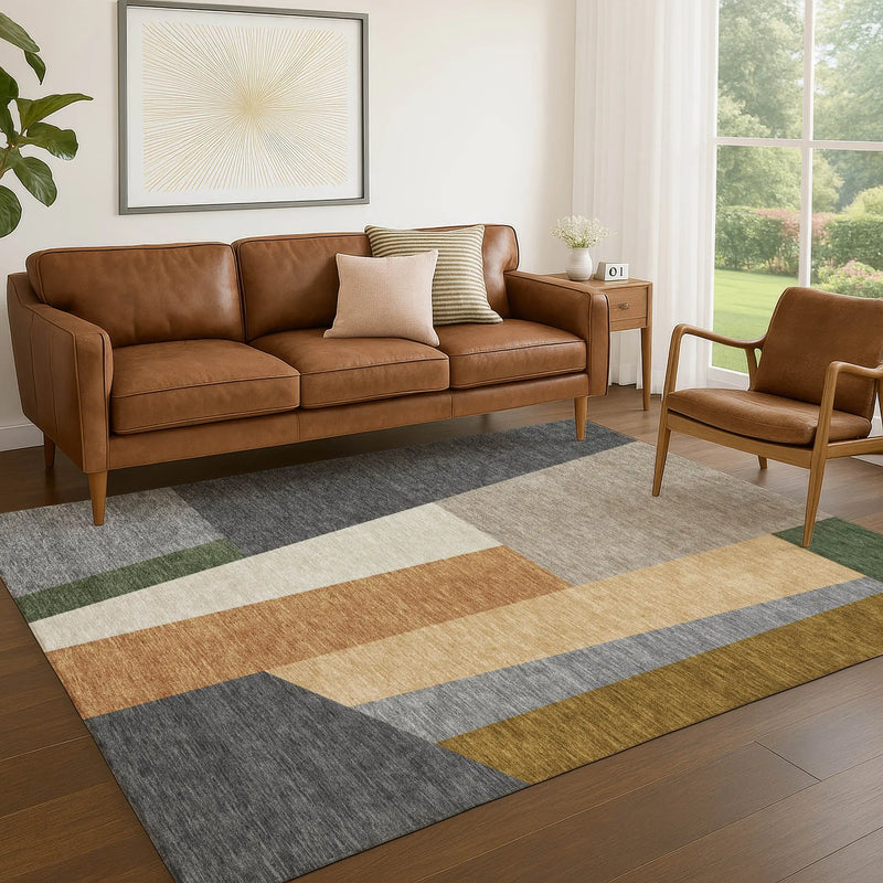 9' X 12' Gray And Taupe Geometric Washable Indoor Outdoor Area Rug Homeroots Outdoor