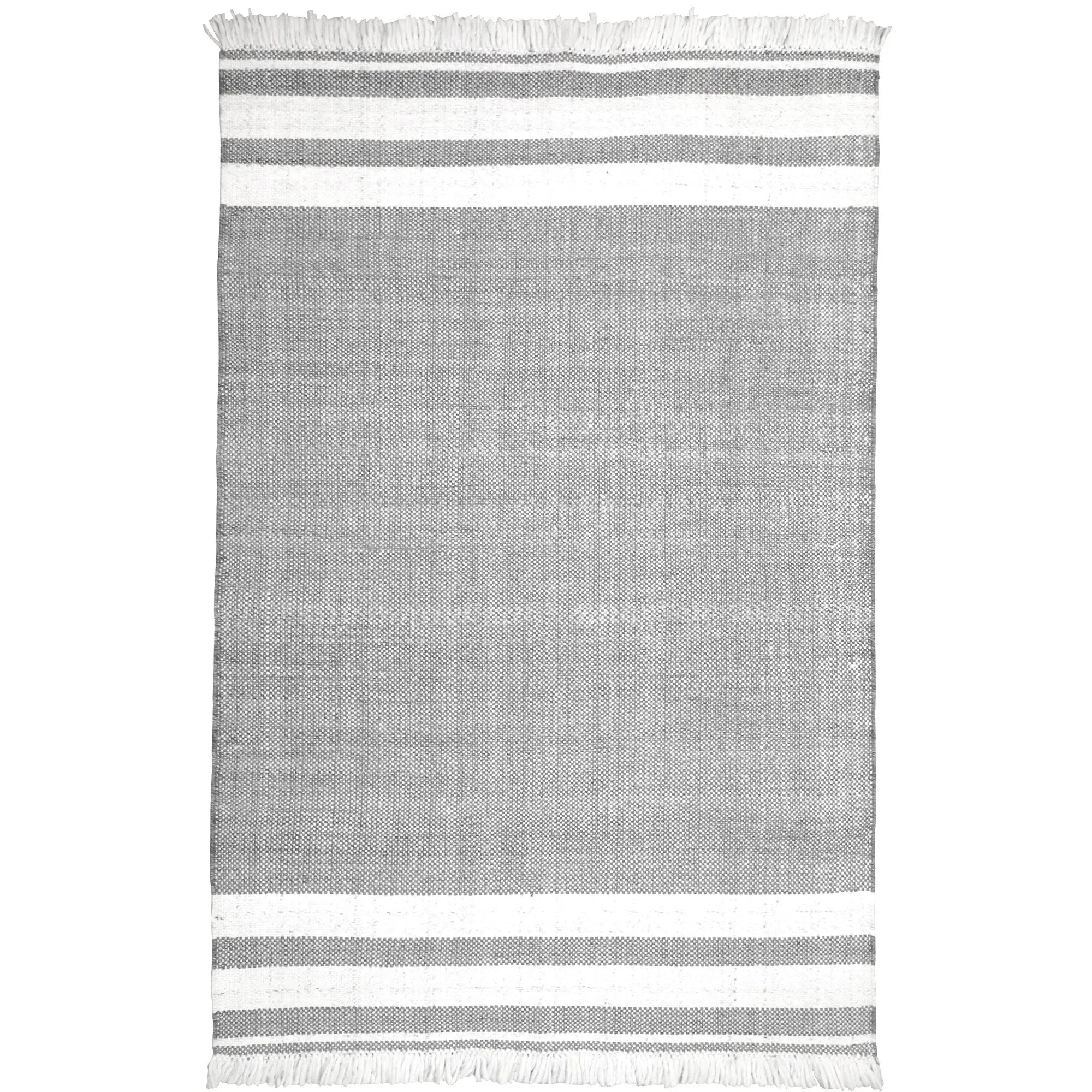 9' X 12' Gray Striped Handmade Indoor Outdoor Area Rug Homeroots Outdoor
