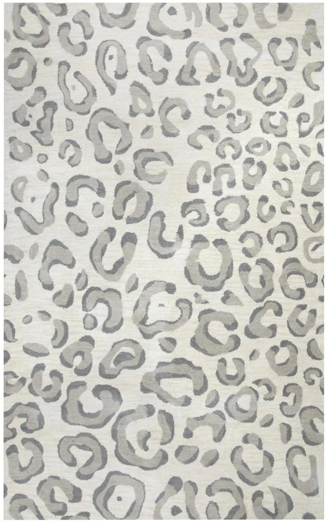 9' X 12' Gray Taupe And Dark Gray Wool Animal Print Hand Tufted Area Rug Homeroots Home Decor