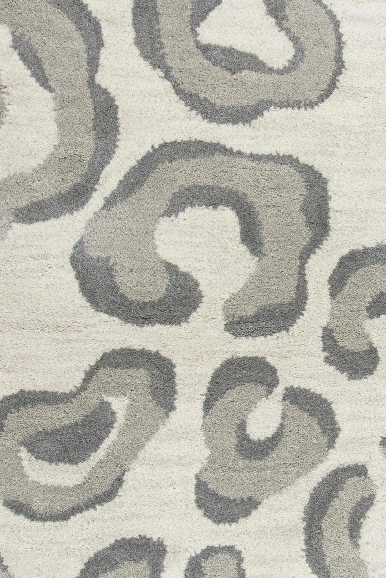 9' X 12' Gray Taupe And Dark Gray Wool Animal Print Hand Tufted Area Rug Homeroots Home Decor