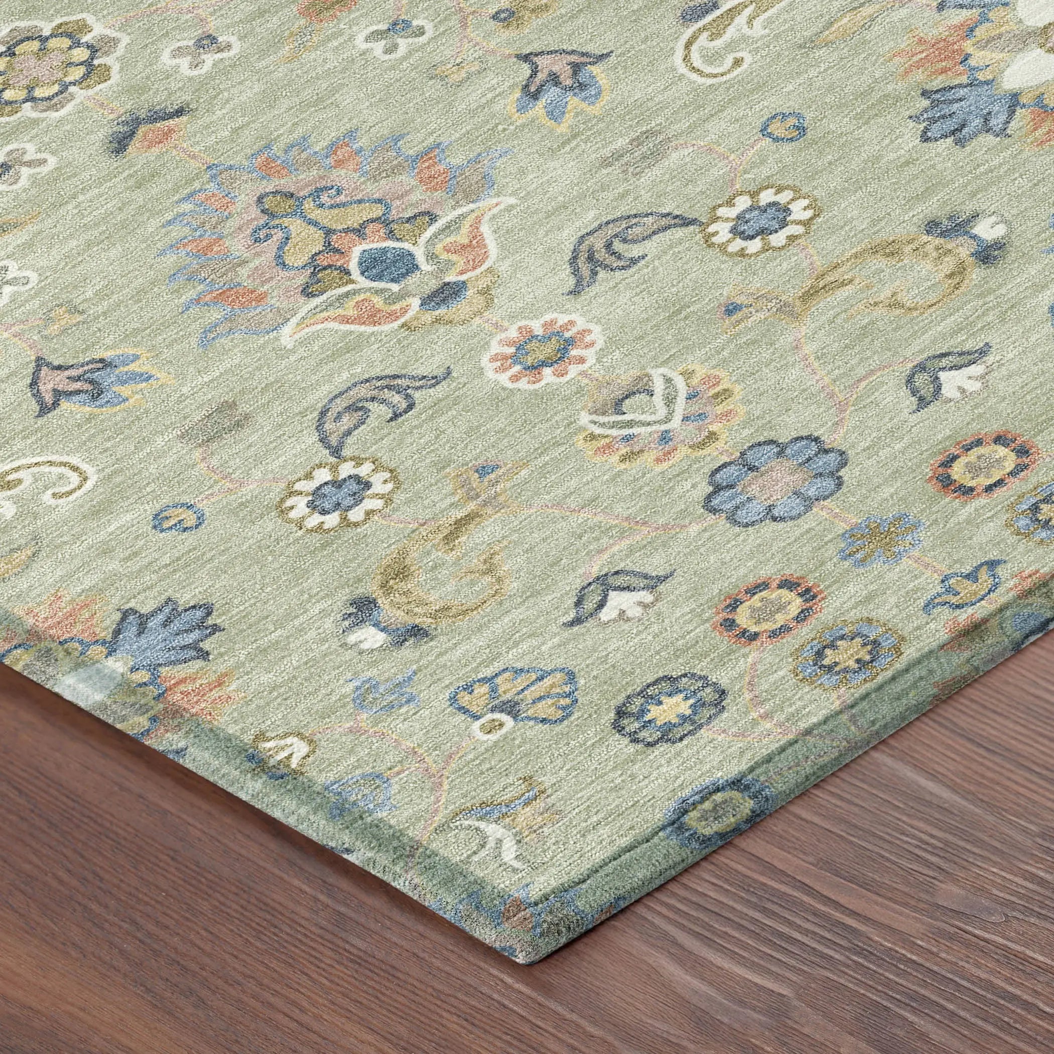 9' X 12' Green And Beige Abstract Washable Indoor Outdoor Area Rug Homeroots Outdoor