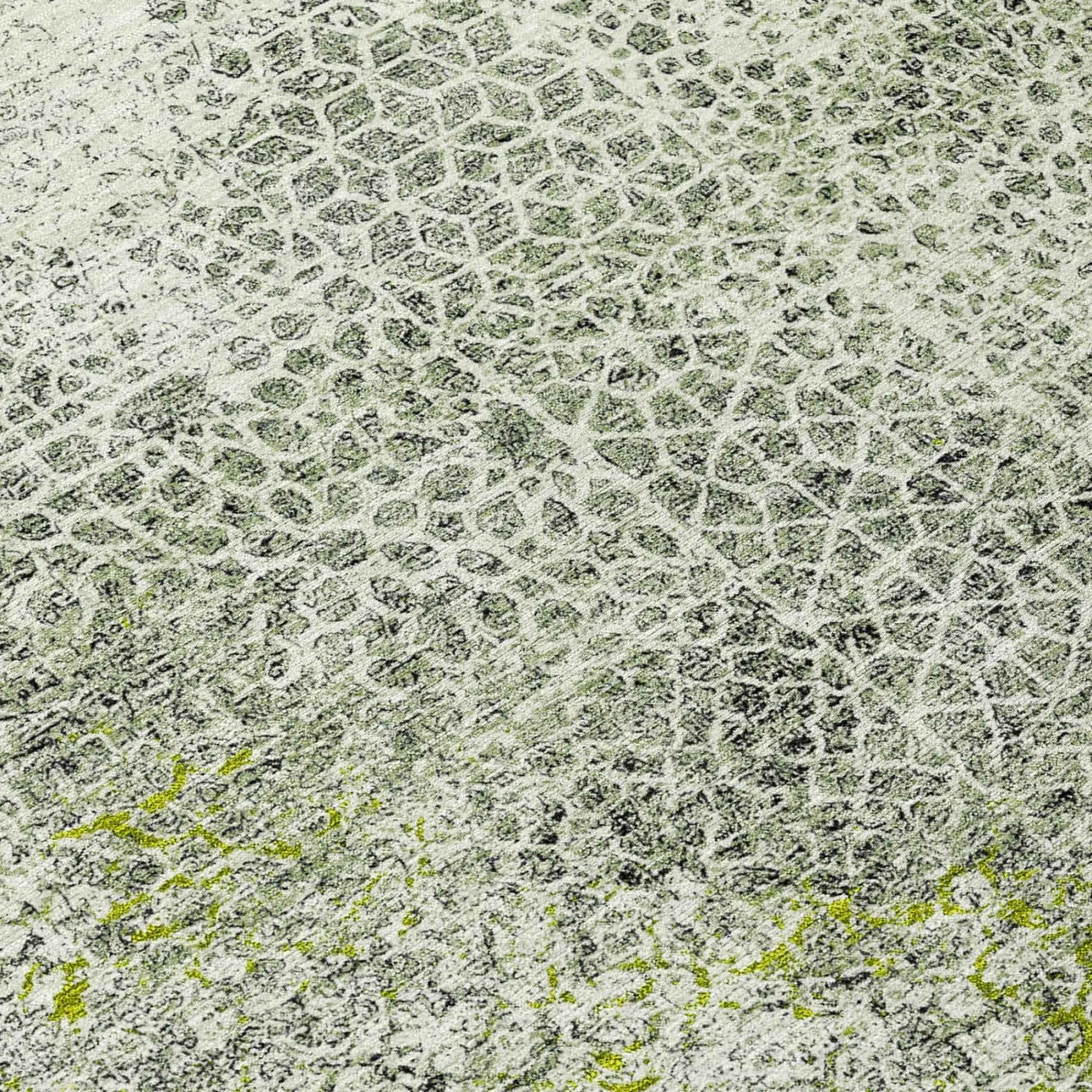 9' X 12' Green And Beige Abstract Washable Indoor Outdoor Area Rug Homeroots Outdoor