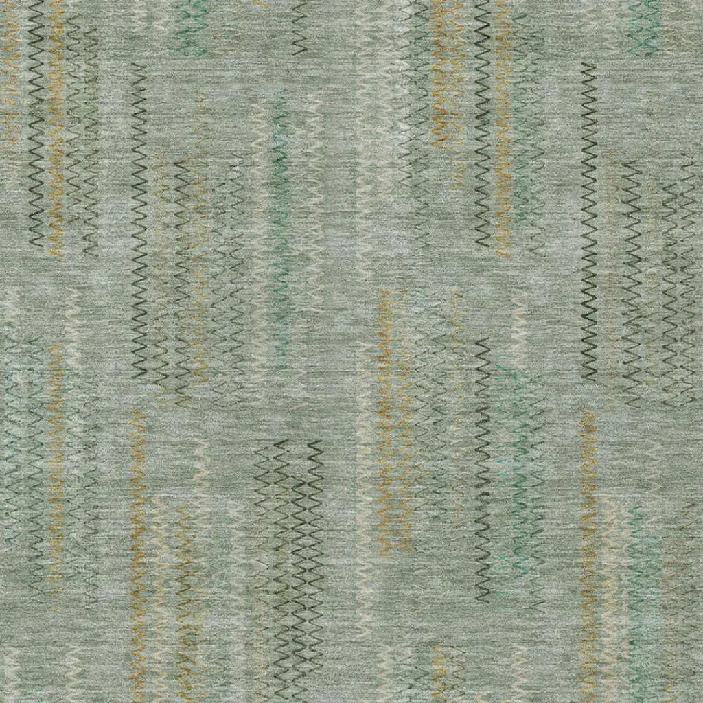 9' X 12' Green And Beige Abstract Washable Indoor Outdoor Area Rug Homeroots Outdoor