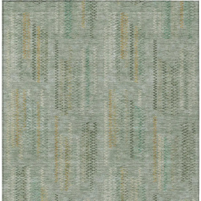 9' X 12' Green And Beige Abstract Washable Indoor Outdoor Area Rug Homeroots Outdoor