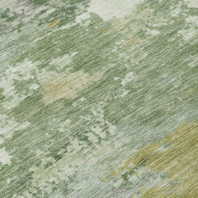 9' X 12' Green And Beige Abstract Washable Indoor Outdoor Area Rug Homeroots Outdoor