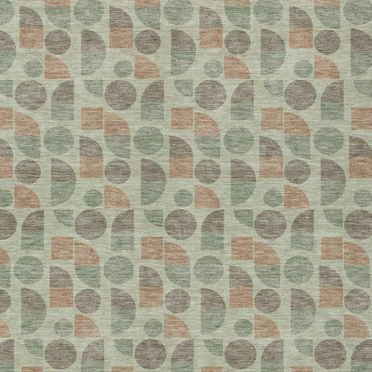 9' X 12' Green And Beige Geometric Washable Indoor Outdoor Area Rug Homeroots Outdoor