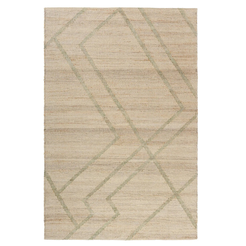 9' X 12' Green And Beige Jute Abstract Hand Woven Area Rug Homeroots Home Decor