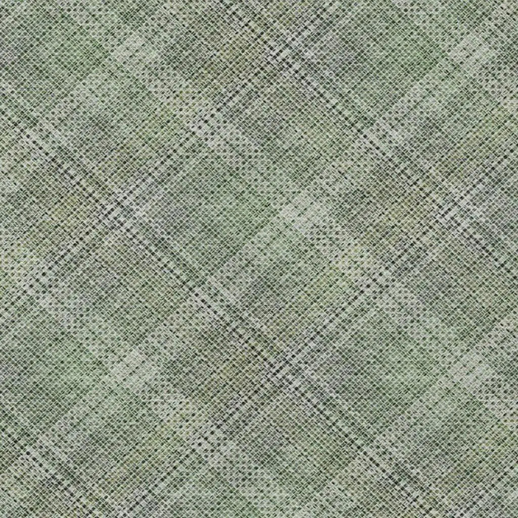 9' X 12' Green And Beige Plaid Washable Indoor Outdoor Area Rug Homeroots Outdoor
