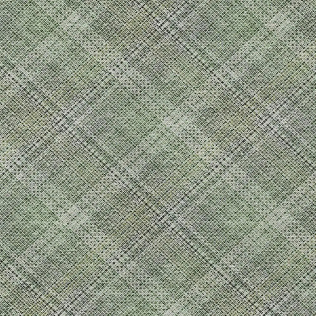 9' X 12' Green And Beige Plaid Washable Indoor Outdoor Area Rug Homeroots Outdoor