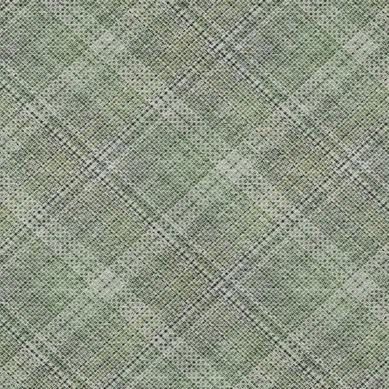 9' X 12' Green And Beige Plaid Washable Indoor Outdoor Area Rug Homeroots Outdoor