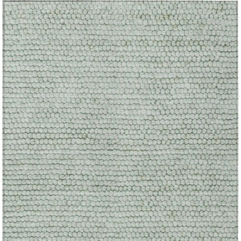 9' X 12' Green And Blue Striped Washable Indoor Outdoor Area Rug Homeroots Outdoor