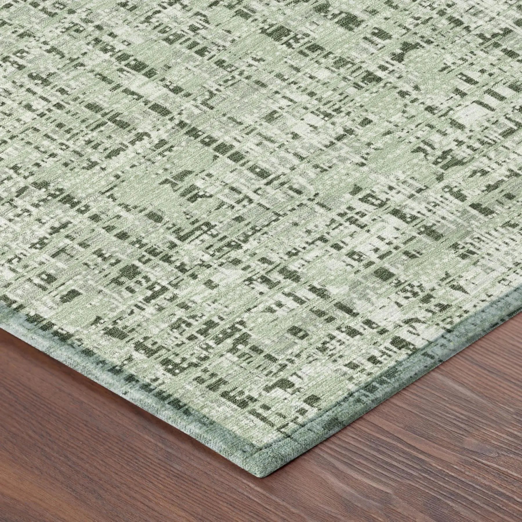 9' X 12' Green And Brown Abstract Washable Indoor Outdoor Area Rug Homeroots Outdoor