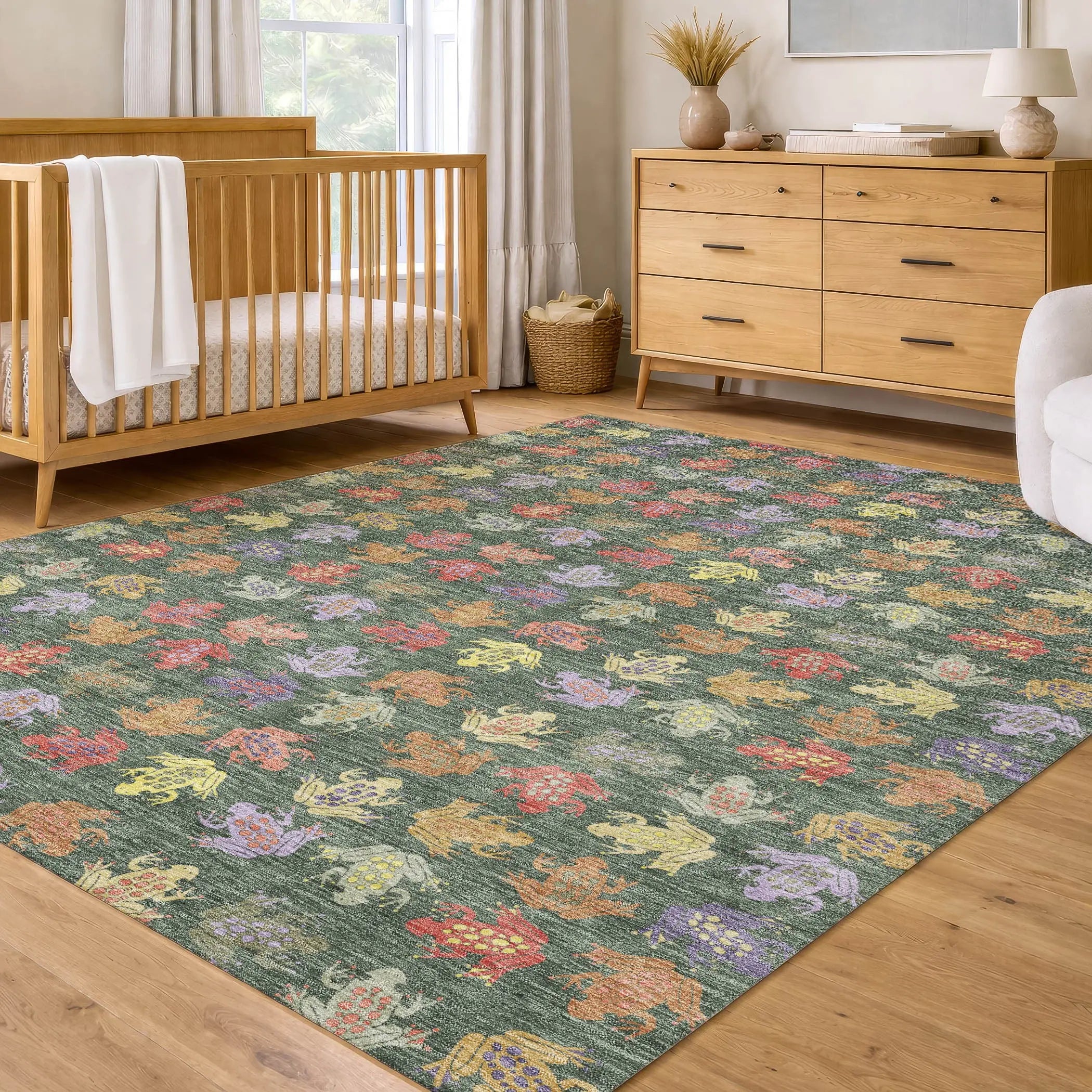 9' X 12' Green And Brown Geometric Washable Indoor Outdoor Area Rug Homeroots Outdoor