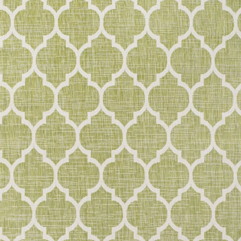 9' X 12' Green And Cream Geometric Indoor Outdoor Area Rug Homeroots Outdoor