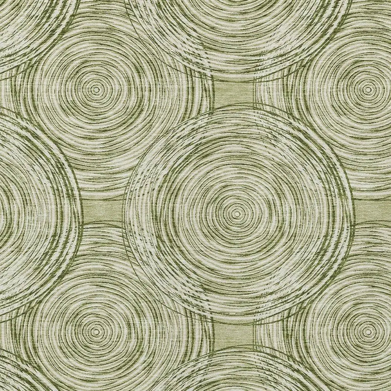 9' X 12' Green And Fern Green Geometric Washable Indoor Outdoor Area Rug Homeroots Outdoor