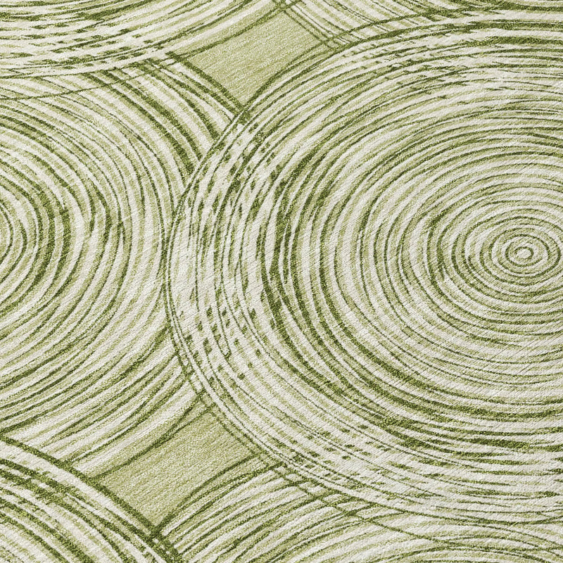 9' X 12' Green And Fern Green Geometric Washable Indoor Outdoor Area Rug Homeroots Outdoor
