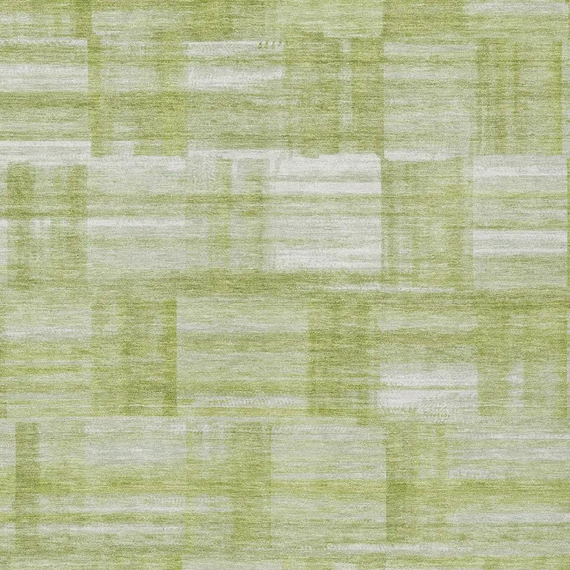 9' X 12' Green And Fern Green Striped Washable Indoor Outdoor Area Rug Homeroots Outdoor