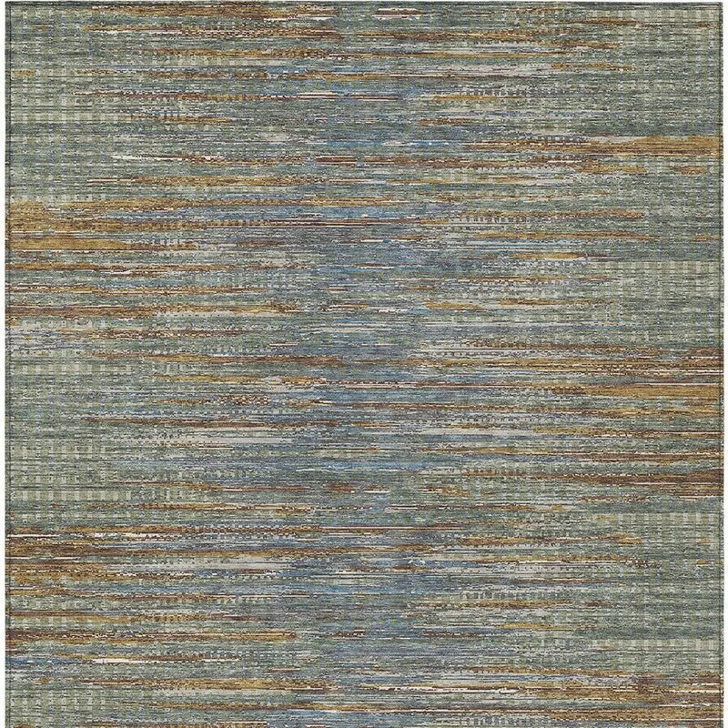 9' X 12' Green And Gray Abstract Washable Indoor Outdoor Area Rug Homeroots Outdoor