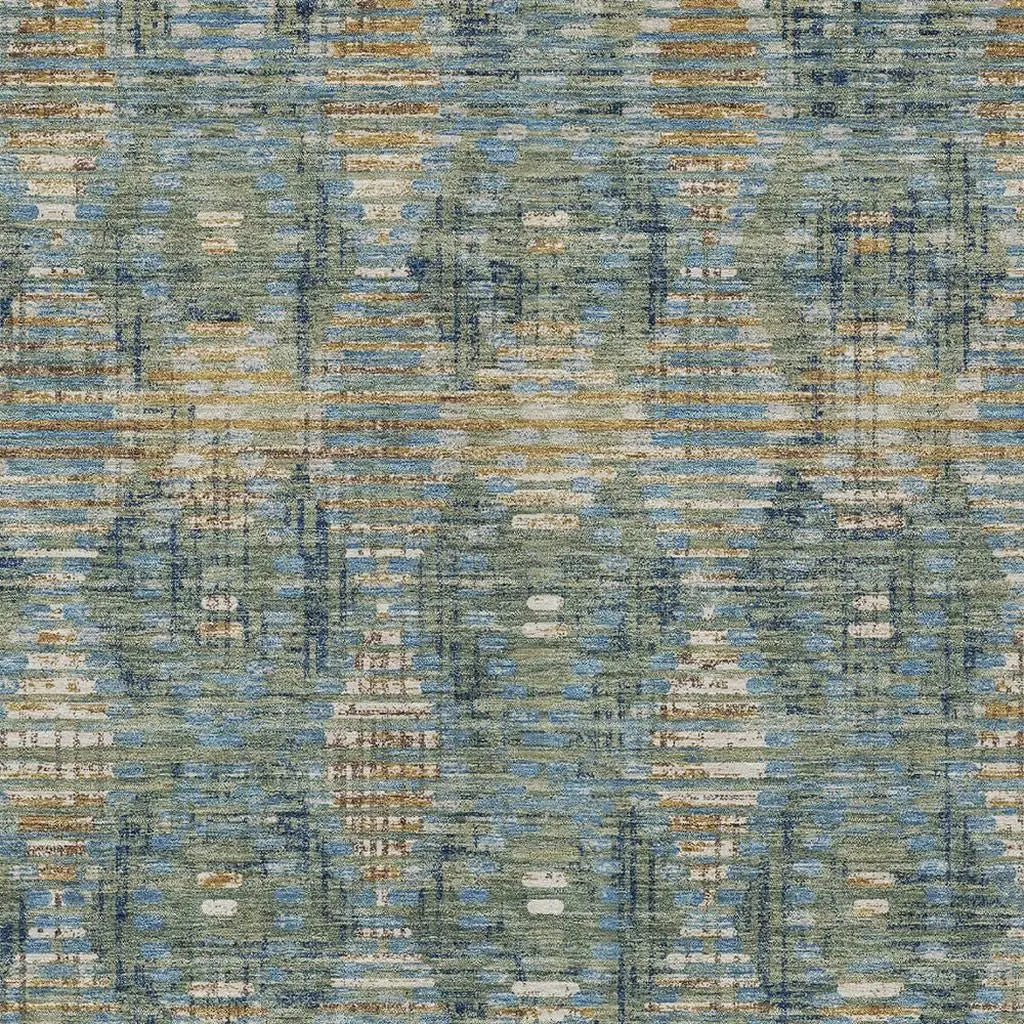9' X 12' Green And Gray Floral Medallion Washable Indoor Outdoor Area Rug Homeroots Outdoor
